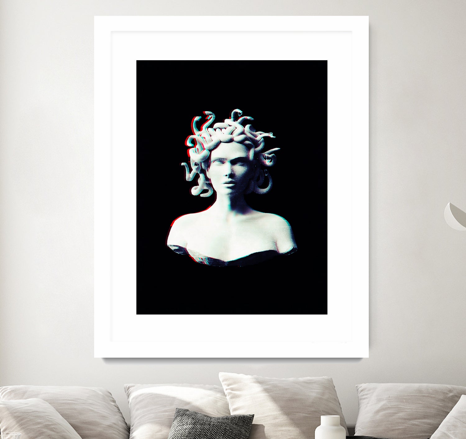 Medusa glitch by Menelaos Trompoukis on GIANT ART - black digital painting