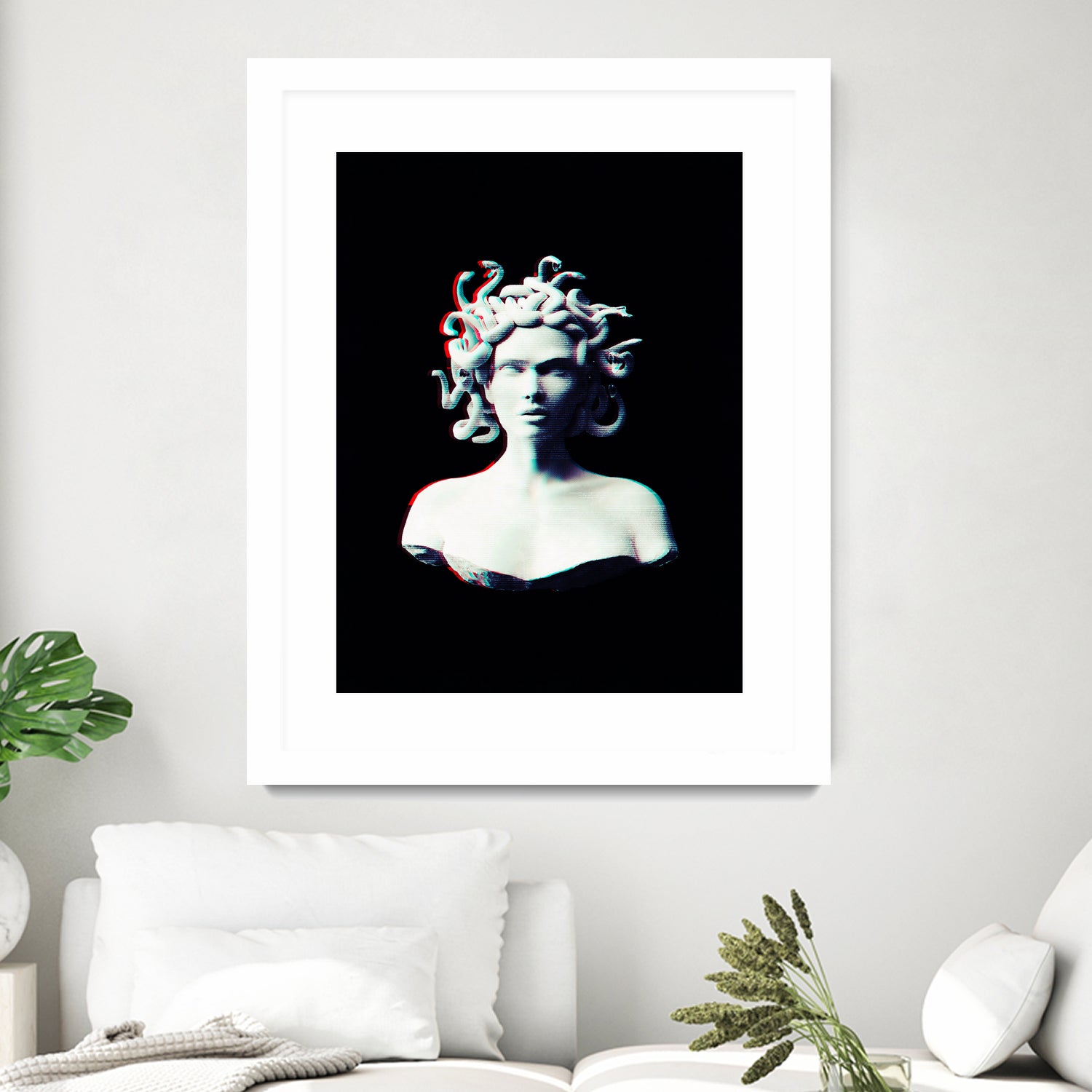 Medusa glitch by Menelaos Trompoukis on GIANT ART - black digital painting