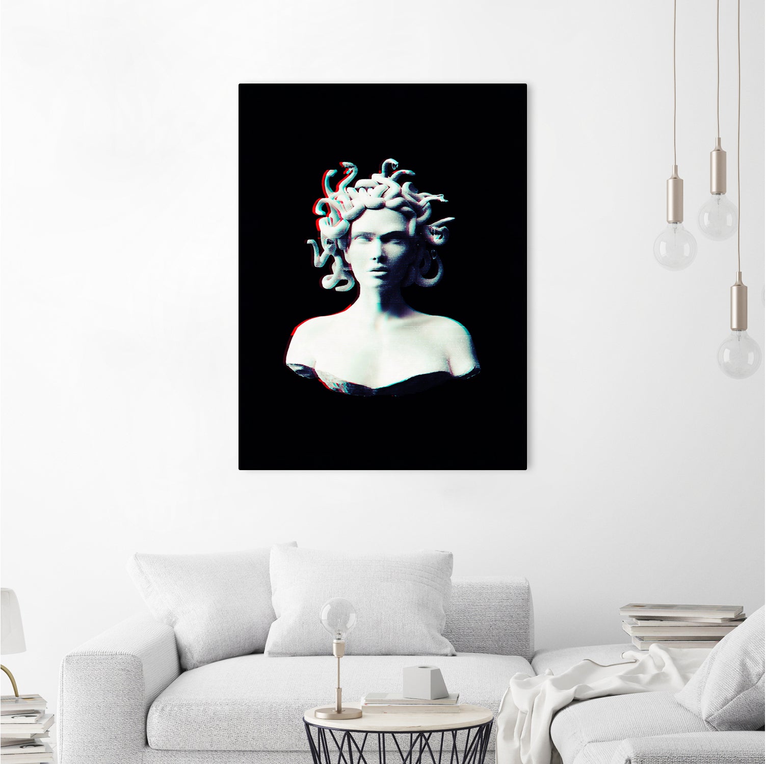 Medusa glitch by Menelaos Trompoukis on GIANT ART - black digital painting