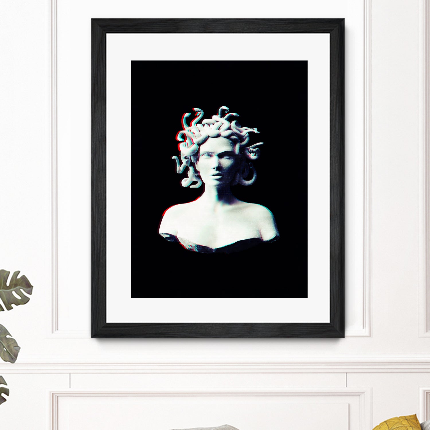 Medusa glitch by Menelaos Trompoukis on GIANT ART - black digital painting