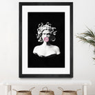 Medusa blowing pink bubblegum bubble by Menelaos Trompoukis on GIANT ART - black digital painting