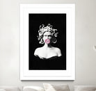 Medusa blowing pink bubblegum bubble by Menelaos Trompoukis on GIANT ART - black digital painting