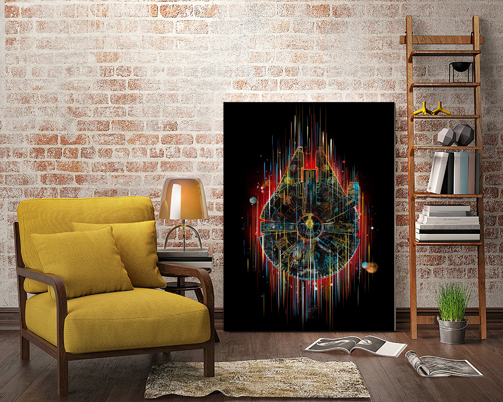 the neon falcon by frederic levy-hadida on GIANT ART - black digital painting