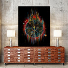 the neon falcon by frederic levy-hadida on GIANT ART - black digital painting