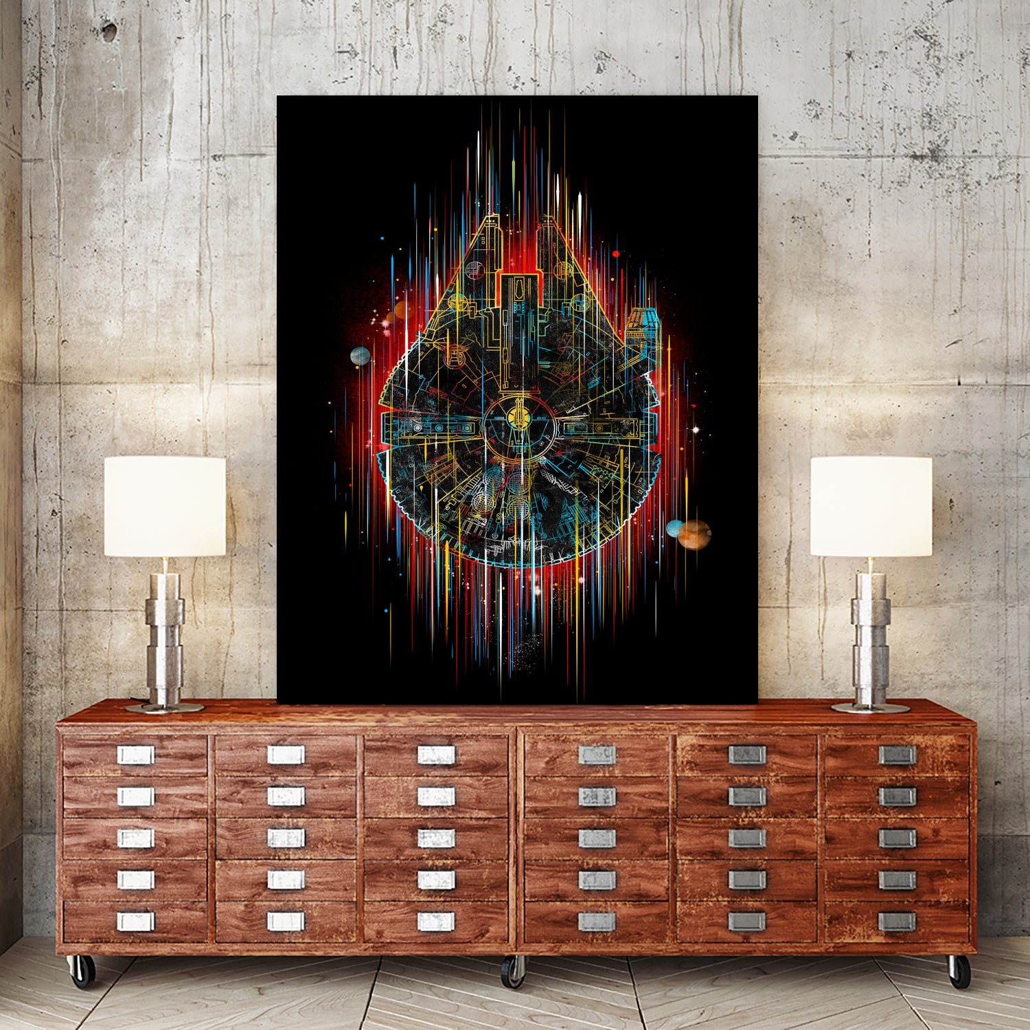 the neon falcon by frederic levy-hadida on GIANT ART - black digital painting