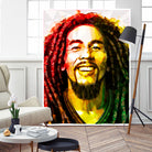 bob marley by Enrico Varrasso on GIANT ART - yellow digital painting