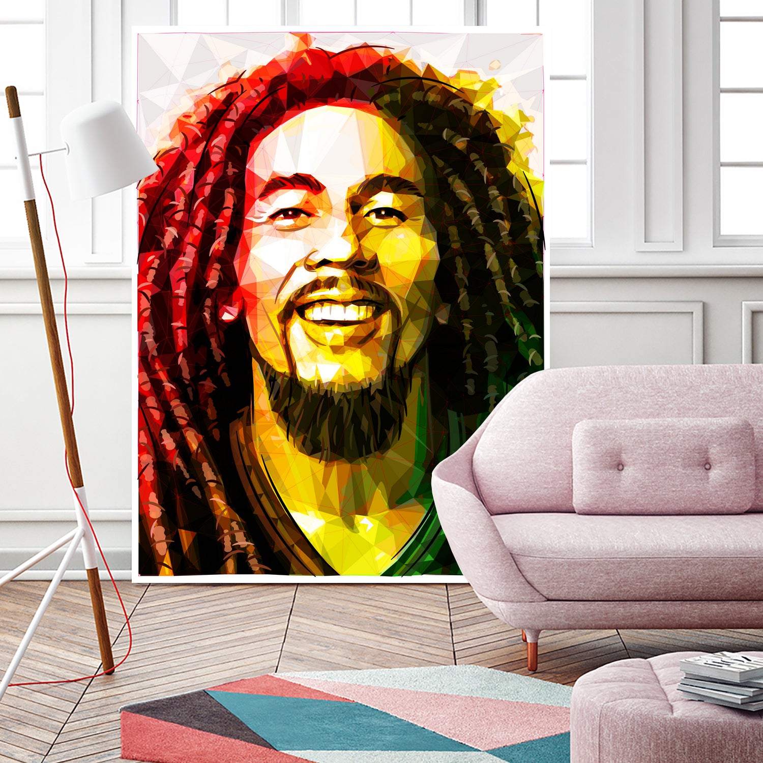 bob marley by Enrico Varrasso on GIANT ART - yellow digital painting