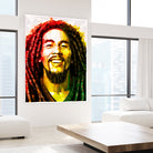 bob marley by Enrico Varrasso on GIANT ART - yellow digital painting