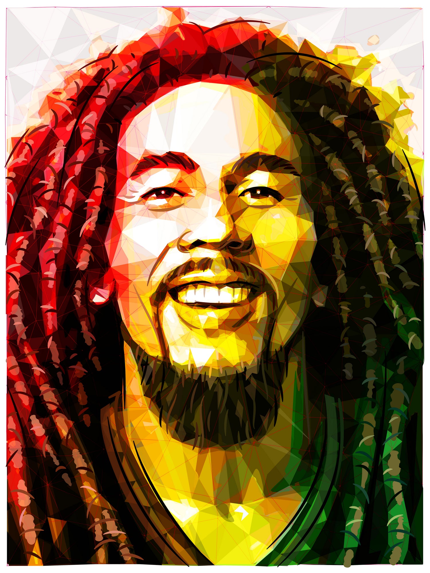 bob marley by Enrico Varrasso on GIANT ART - yellow digital painting