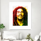 bob marley by Enrico Varrasso on GIANT ART - yellow digital painting