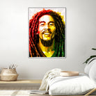 bob marley by Enrico Varrasso on GIANT ART - yellow digital painting