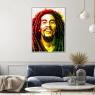 bob marley by Enrico Varrasso on GIANT ART - yellow digital painting