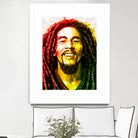 bob marley by Enrico Varrasso on GIANT ART - yellow digital painting