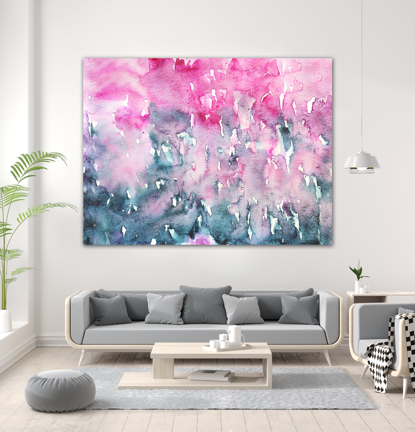 When indigo loves pink || watercolor by Katerina Izotova on GIANT ART - pink mixed media