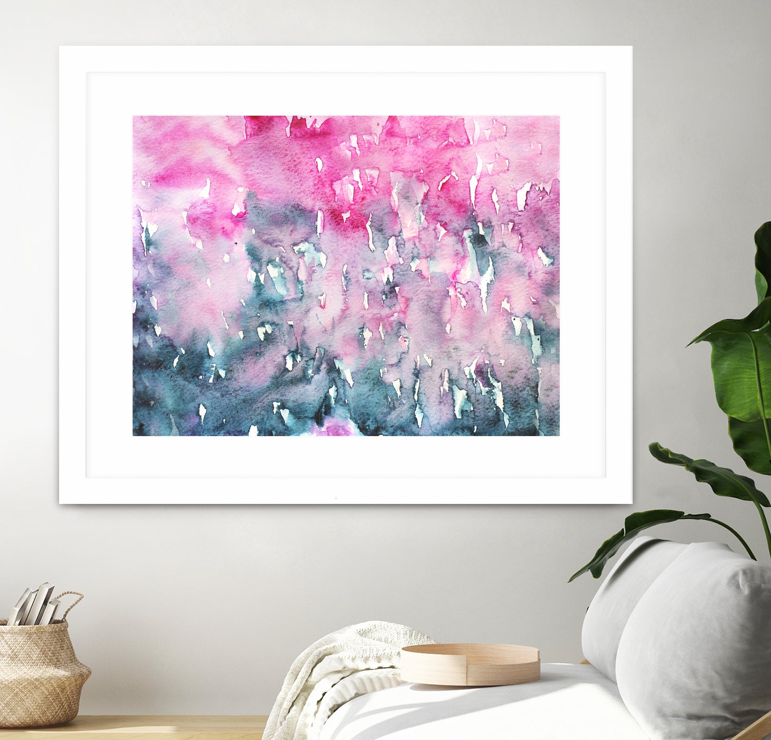 When indigo loves pink || watercolor by Katerina Izotova on GIANT ART - pink mixed media