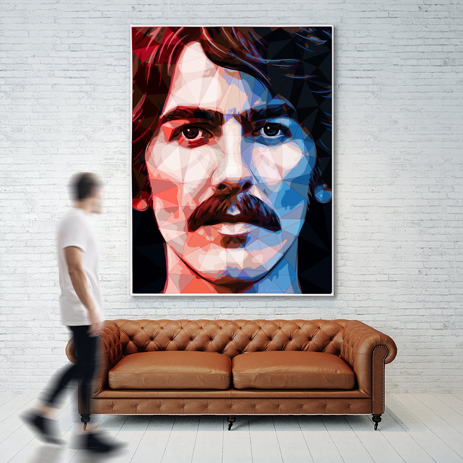 george harrison by Enrico Varrasso on GIANT ART - red digital painting