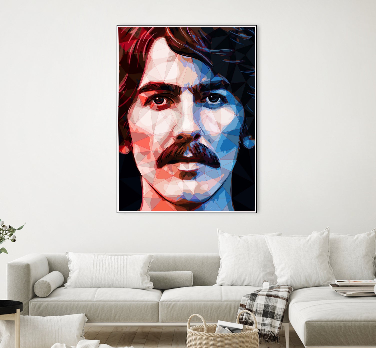 george harrison by Enrico Varrasso on GIANT ART - red digital painting