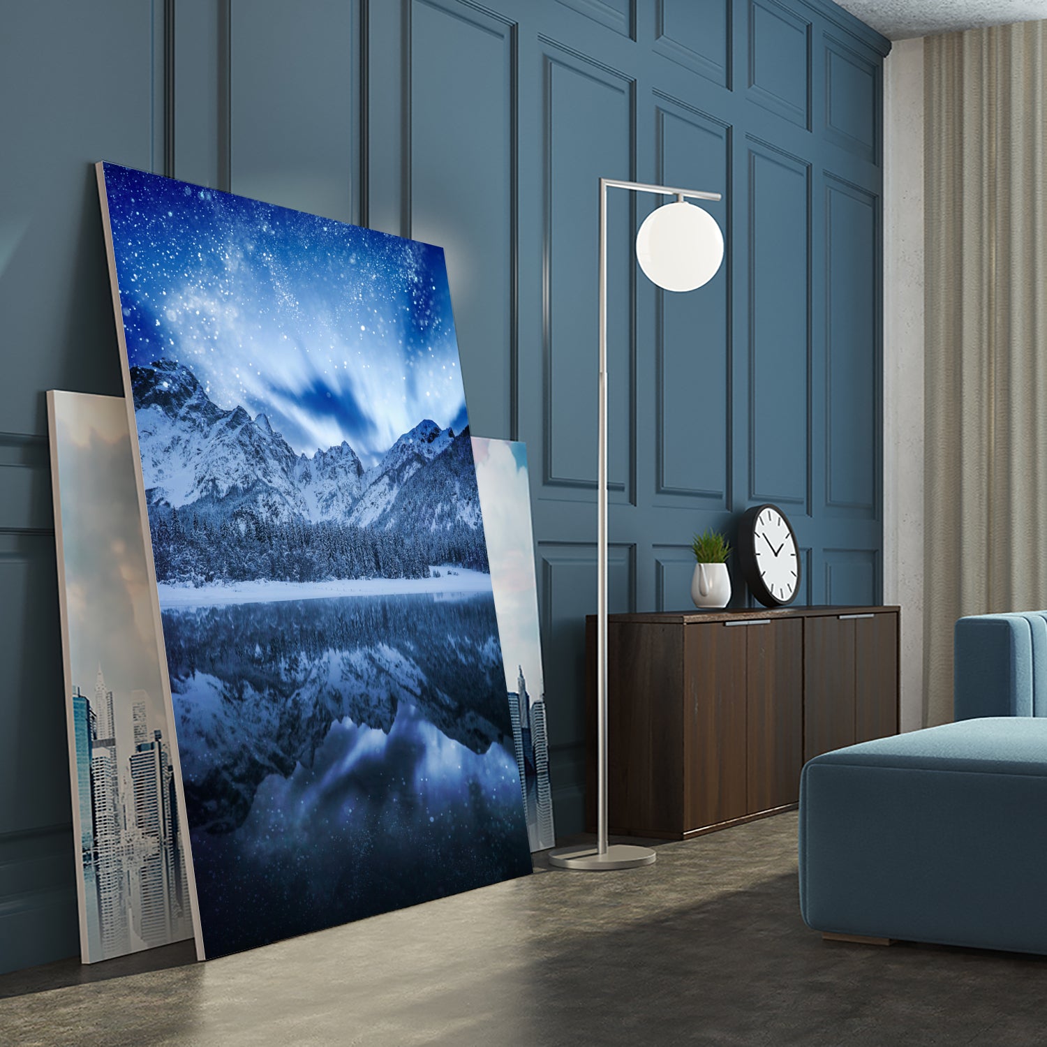 Fantasy at mountain lake by patrik lovrin on GIANT ART - blue photo manipulation