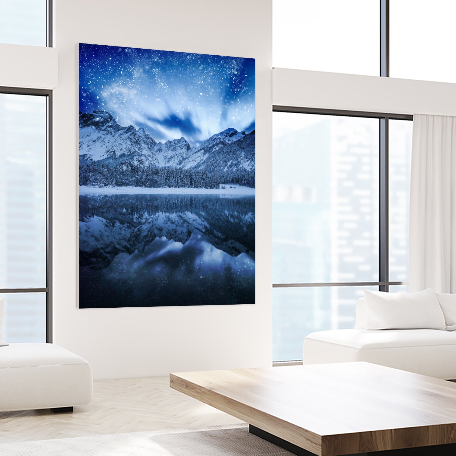 Fantasy at mountain lake by patrik lovrin on GIANT ART - blue photo manipulation