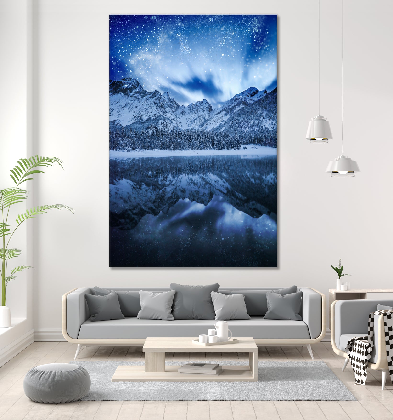 Fantasy at mountain lake by patrik lovrin on GIANT ART - blue photo manipulation