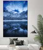 Fantasy at mountain lake by patrik lovrin on GIANT ART - blue photo manipulation