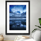 Fantasy at mountain lake by patrik lovrin on GIANT ART - blue photo manipulation