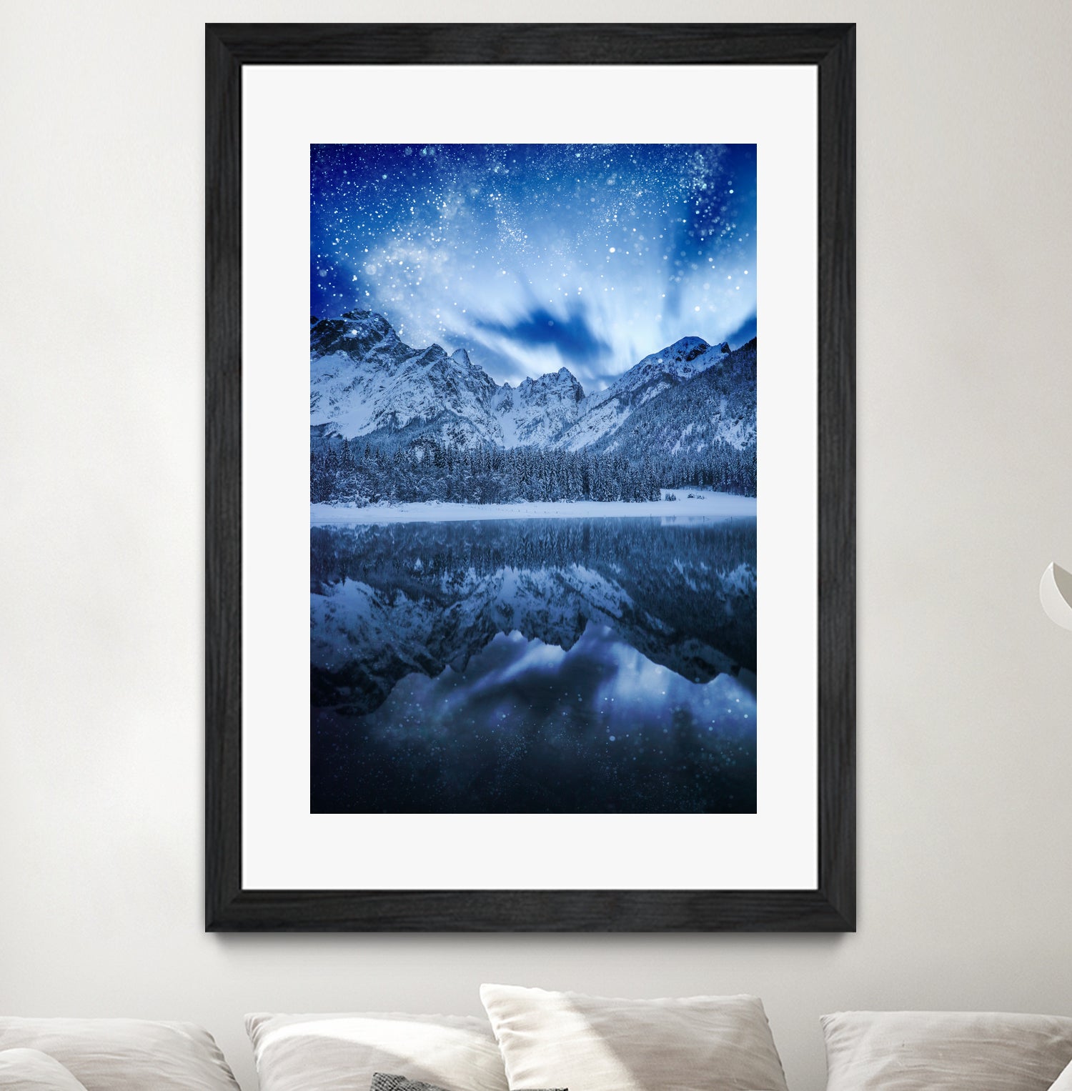 Fantasy at mountain lake by patrik lovrin on GIANT ART - blue photo manipulation