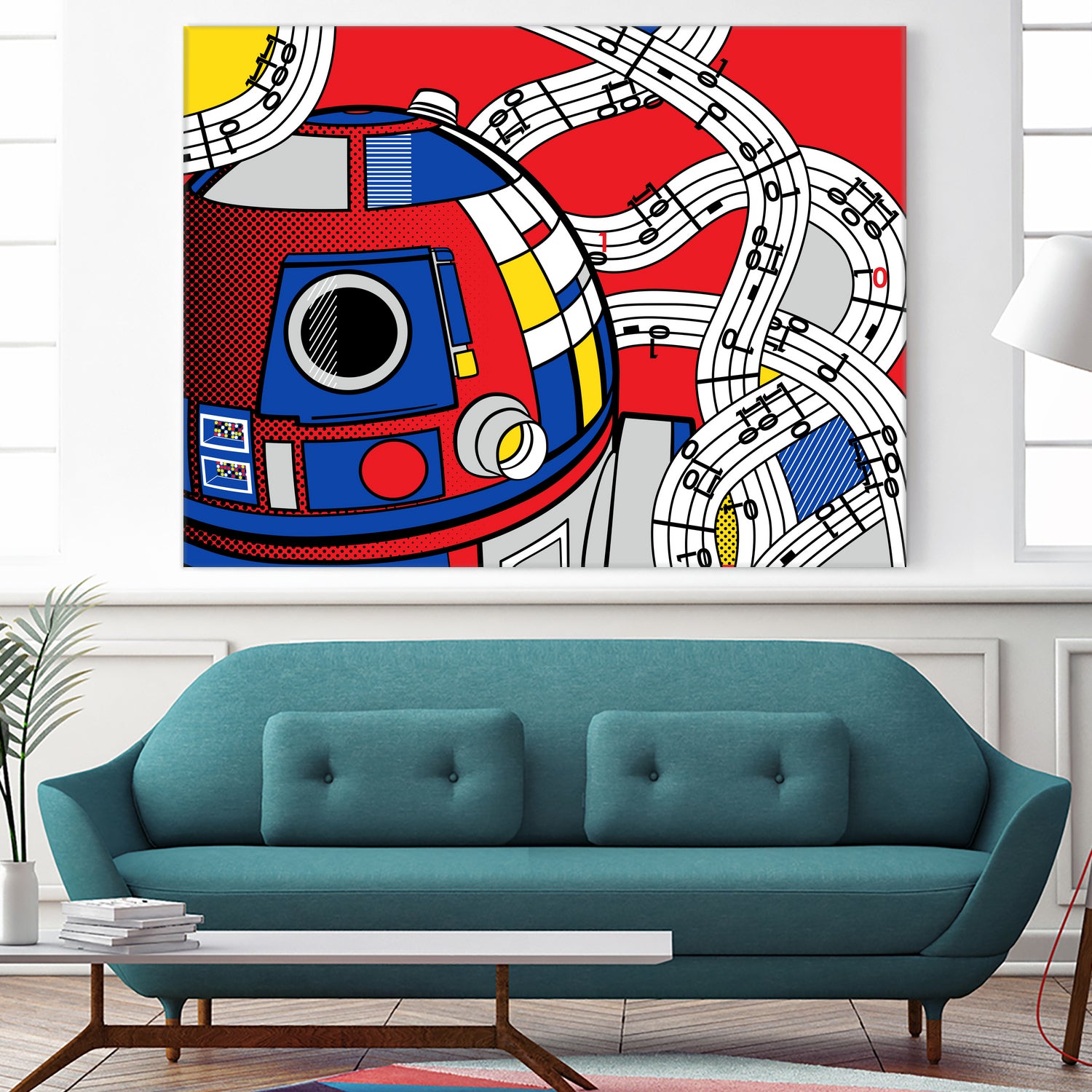 Star Wars Pop Art - R2D2 Abstract by Thomas Bergmann on GIANT ART - red digital painting