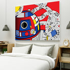 Star Wars Pop Art - R2D2 Abstract by Thomas Bergmann on GIANT ART - red digital painting