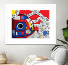 Star Wars Pop Art - R2D2 Abstract by Thomas Bergmann on GIANT ART - red digital painting