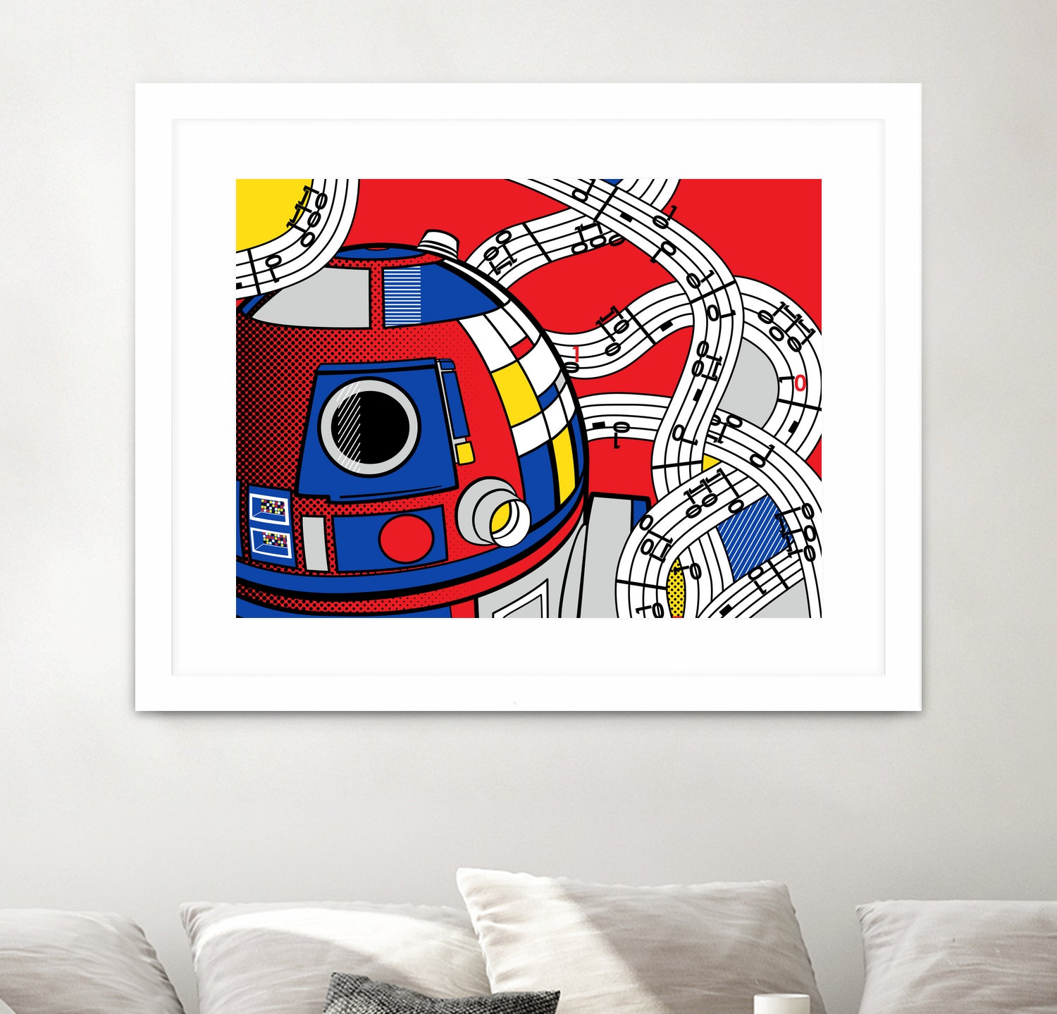 Star Wars Pop Art - R2D2 Abstract by Thomas Bergmann on GIANT ART - red digital painting