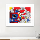 Star Wars Pop Art - R2D2 Abstract by Thomas Bergmann on GIANT ART - red digital painting