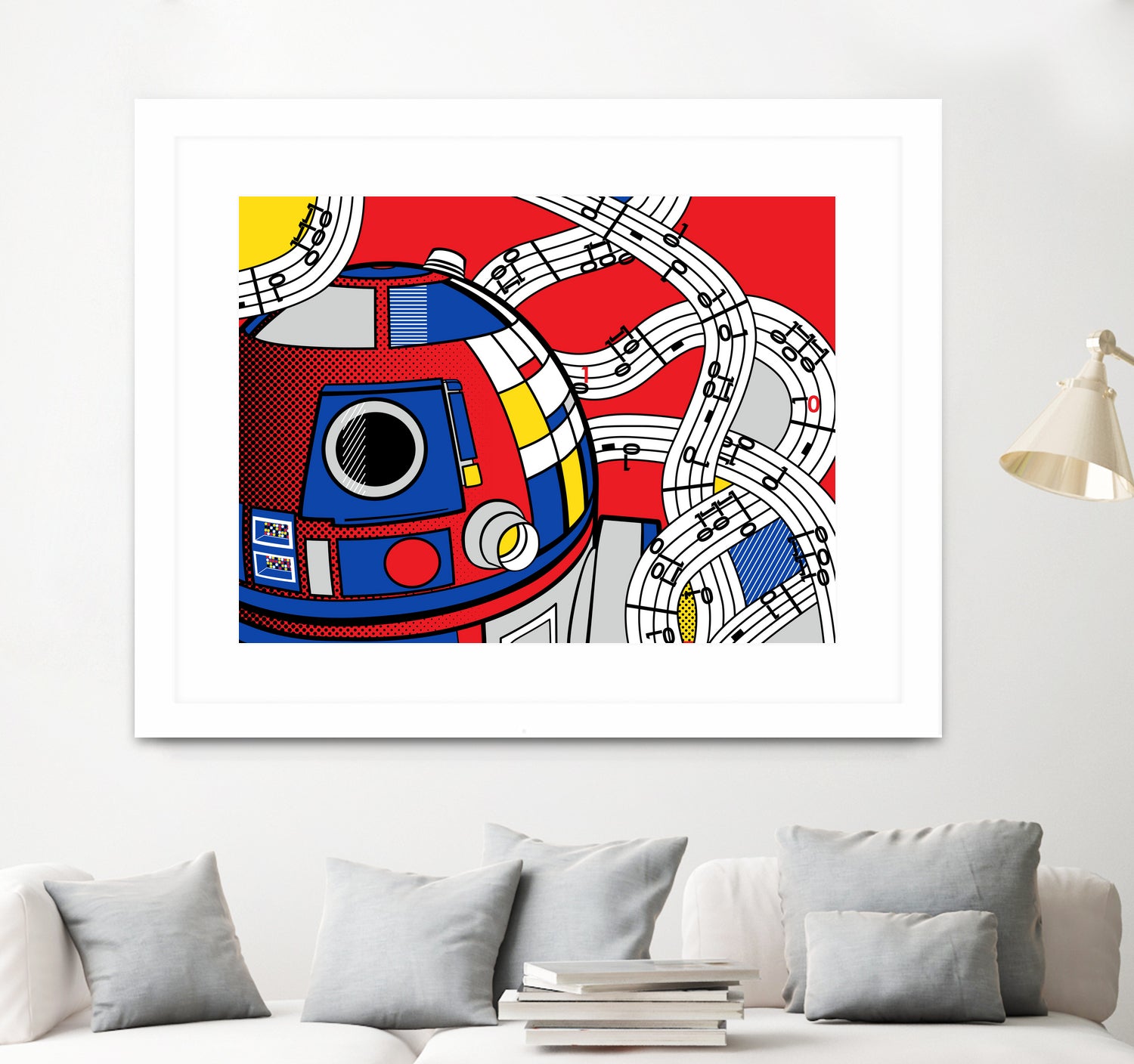 Star Wars Pop Art - R2D2 Abstract by Thomas Bergmann on GIANT ART - red digital painting