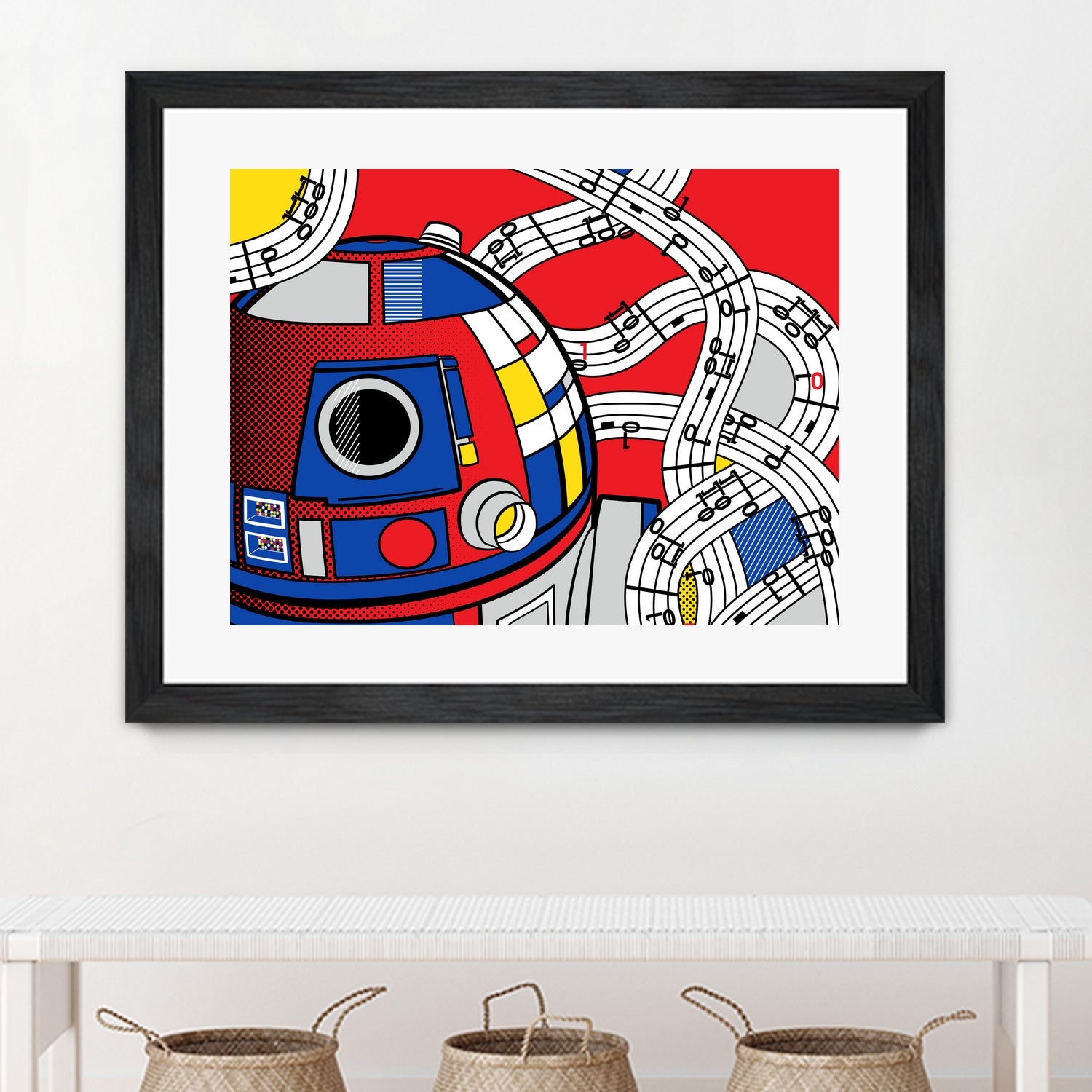 Star Wars Pop Art - R2D2 Abstract by Thomas Bergmann on GIANT ART - red digital painting