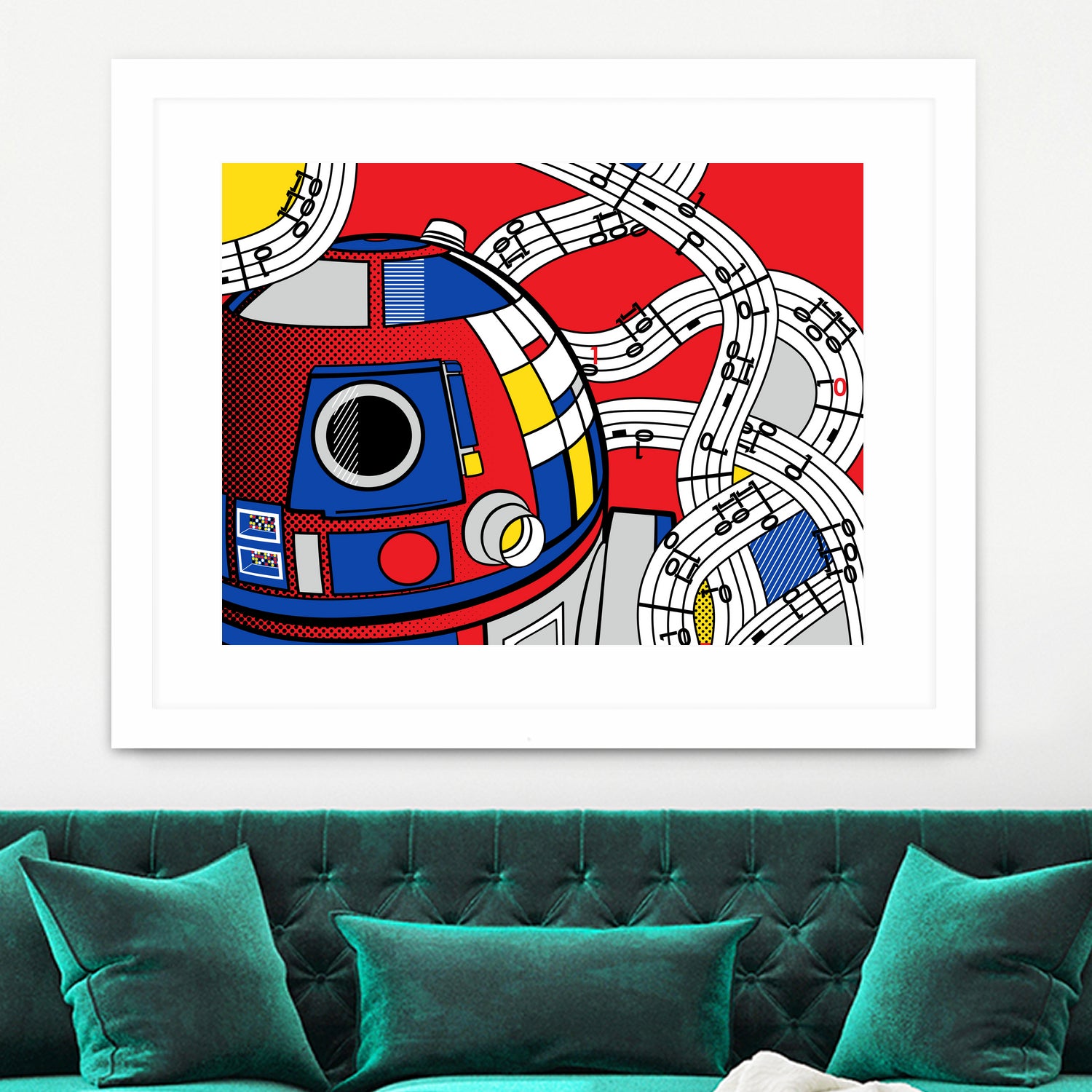 Star Wars Pop Art - R2D2 Abstract by Thomas Bergmann on GIANT ART - red digital painting