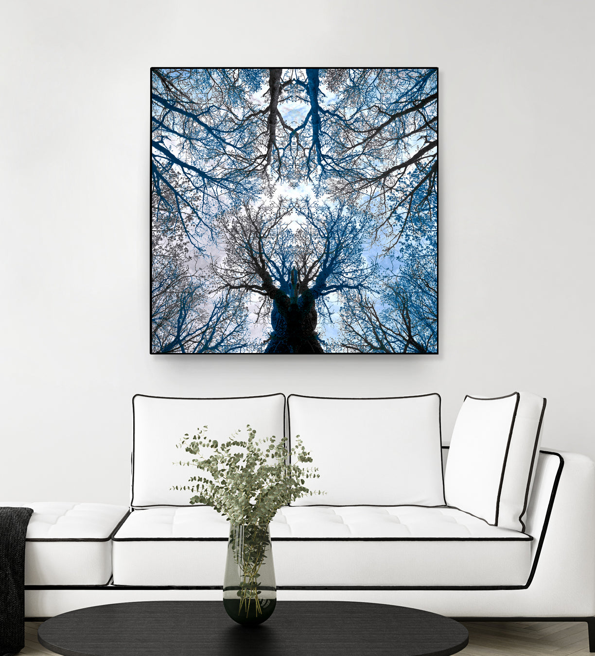 Meditative power of forest by SILVIA WISCHEROPP on GIANT ART - blue photo illustration