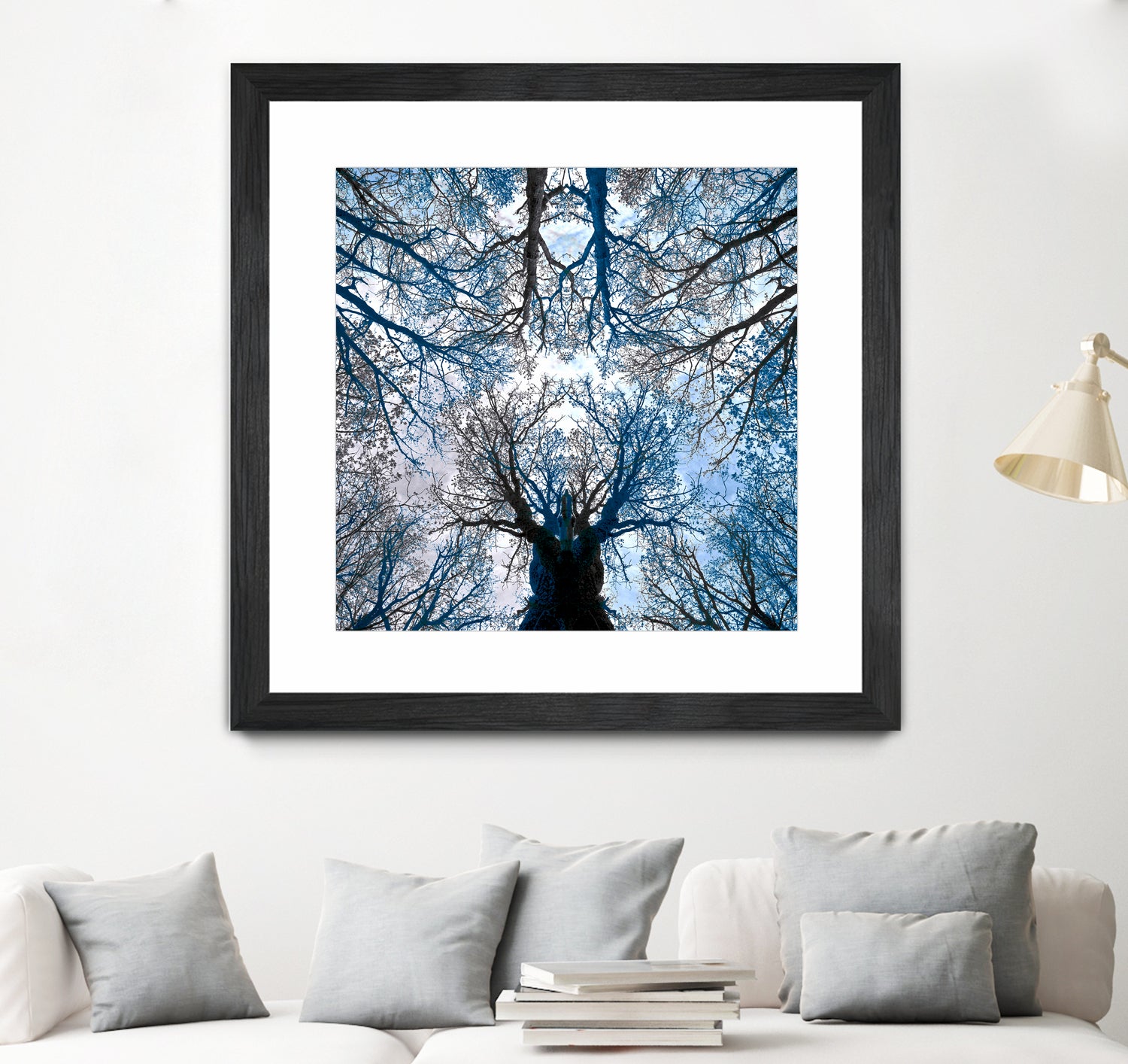 Meditative power of forest by SILVIA WISCHEROPP on GIANT ART - blue photo illustration