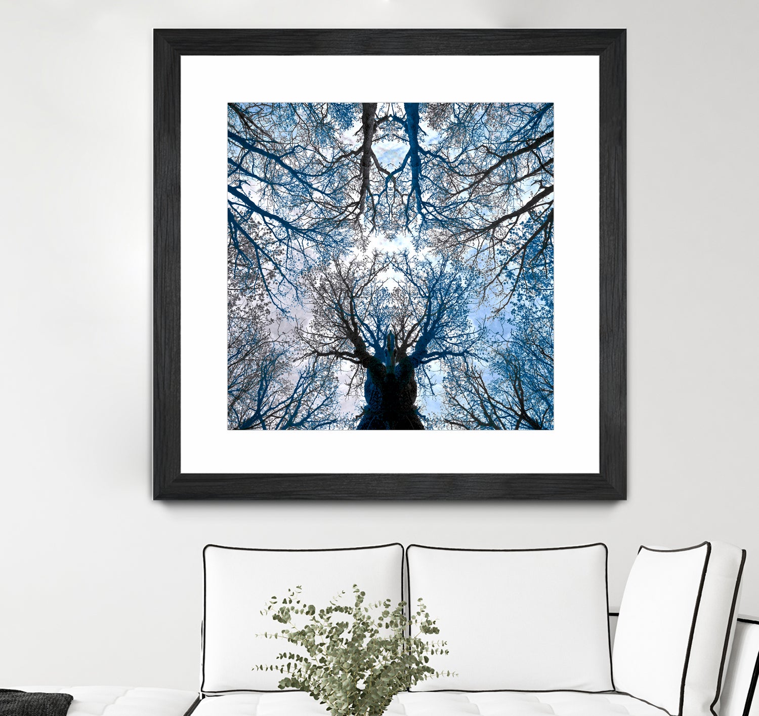 Meditative power of forest by SILVIA WISCHEROPP on GIANT ART - blue photo illustration