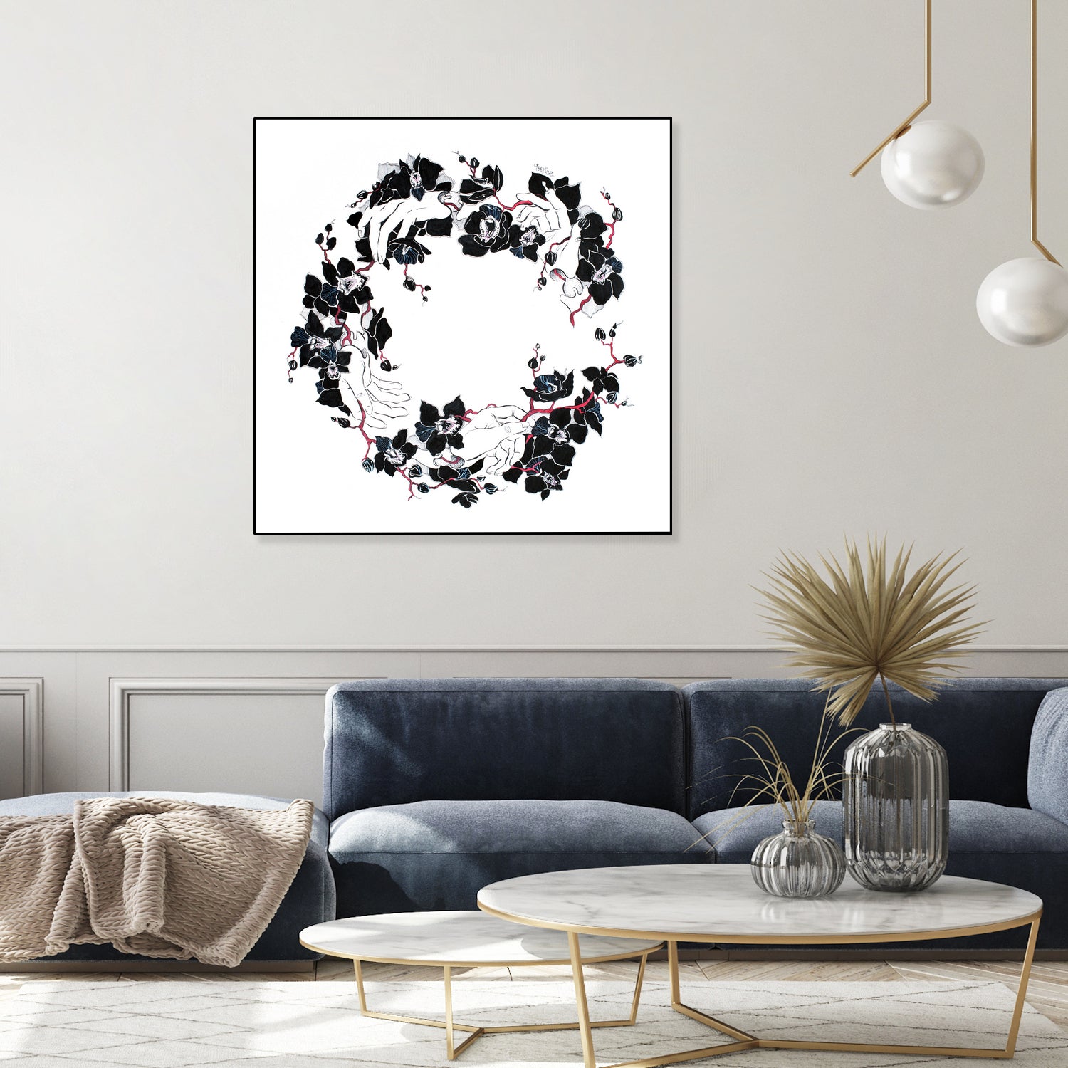 Black Orchid by Viktoria Sevastyanova on GIANT ART - white typography