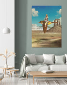 Happy Trails by Sammy Slabbinck on GIANT ART - blue photo illustration