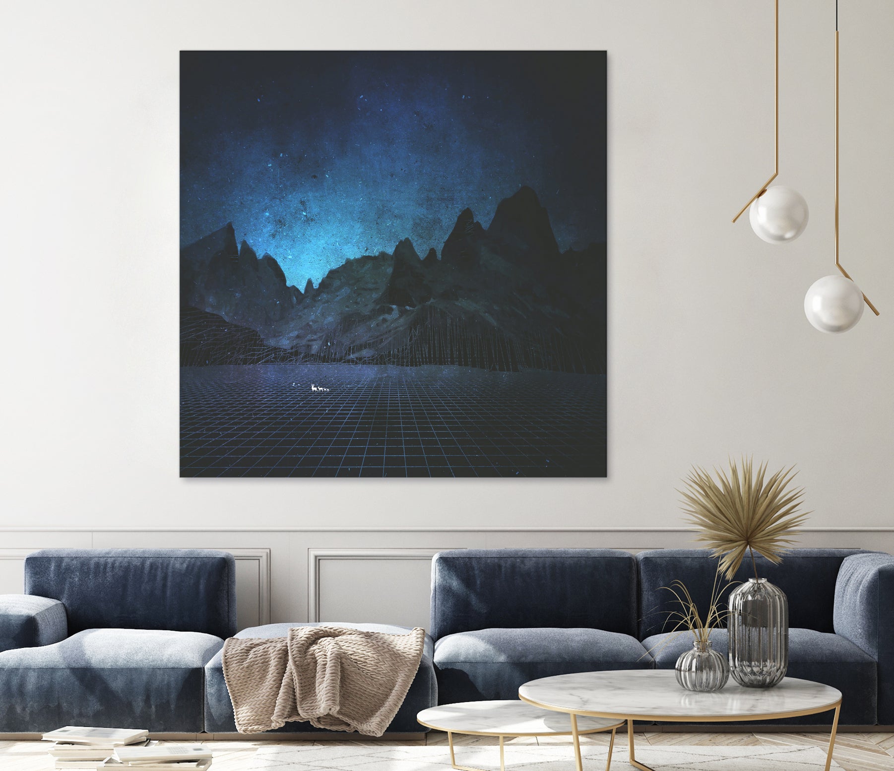 When The Night Has Come, And The Land Is Dark by Jamison Gish on GIANT ART - blue digital painting