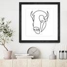 antiquity - one line bull art by Andrew Strugallo on GIANT ART - white digital drawing