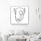 antiquity - one line bull art by Andrew Strugallo on GIANT ART - white digital drawing