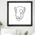 antiquity - one line bull art by Andrew Strugallo on GIANT ART - white digital drawing