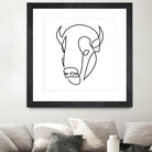 antiquity - one line bull art by Andrew Strugallo on GIANT ART - white digital drawing