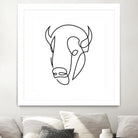 antiquity - one line bull art by Andrew Strugallo on GIANT ART - white digital drawing