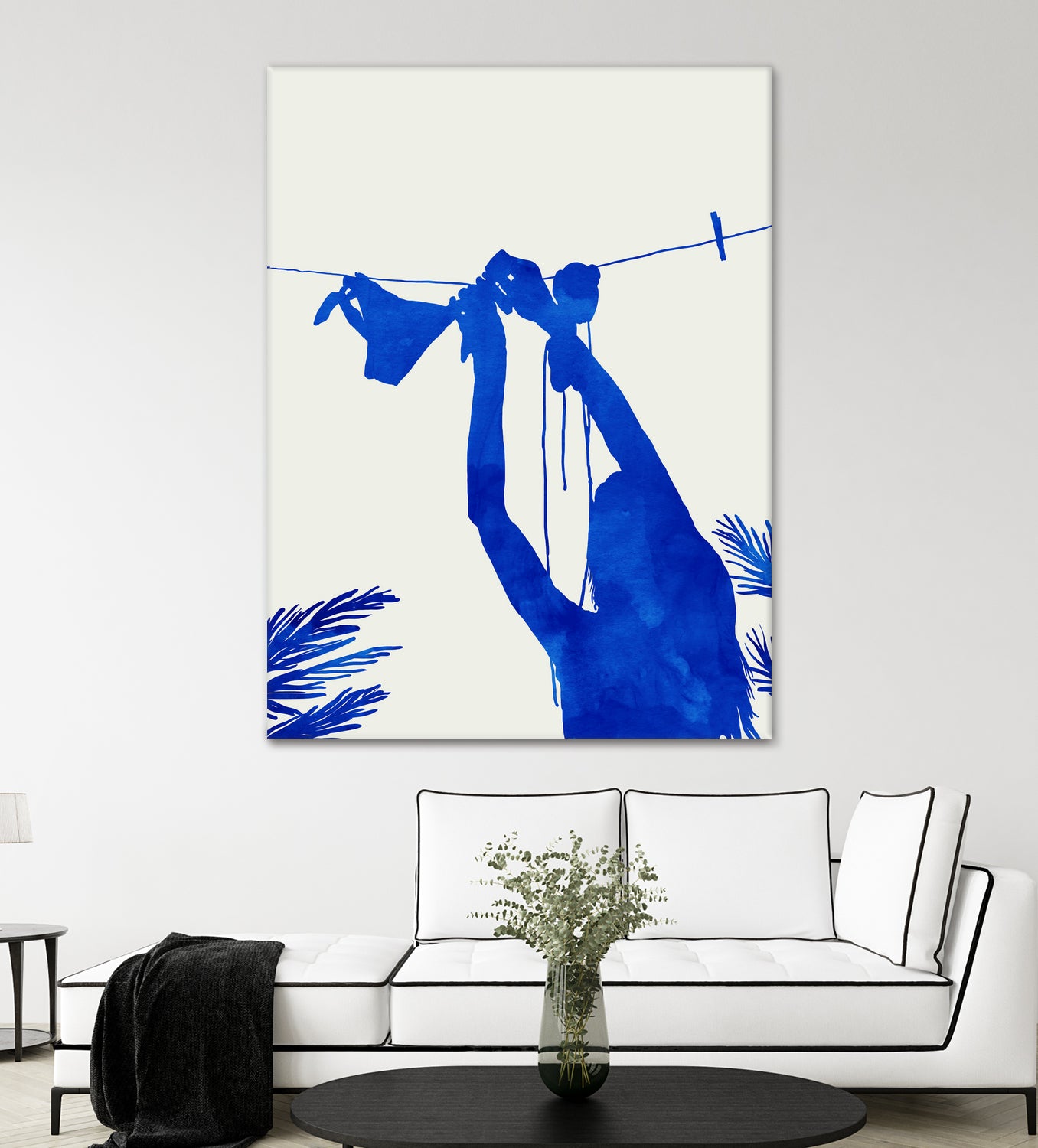 Blue Nude Vacay Matisse by Uma Gokhale on GIANT ART - blue digital painting