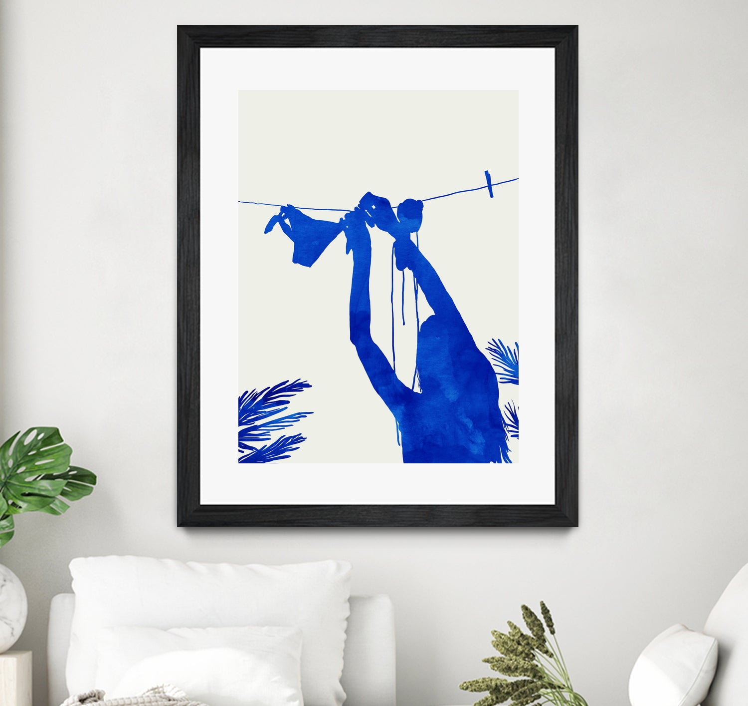 Blue Nude Vacay Matisse by Uma Gokhale on GIANT ART - blue digital painting