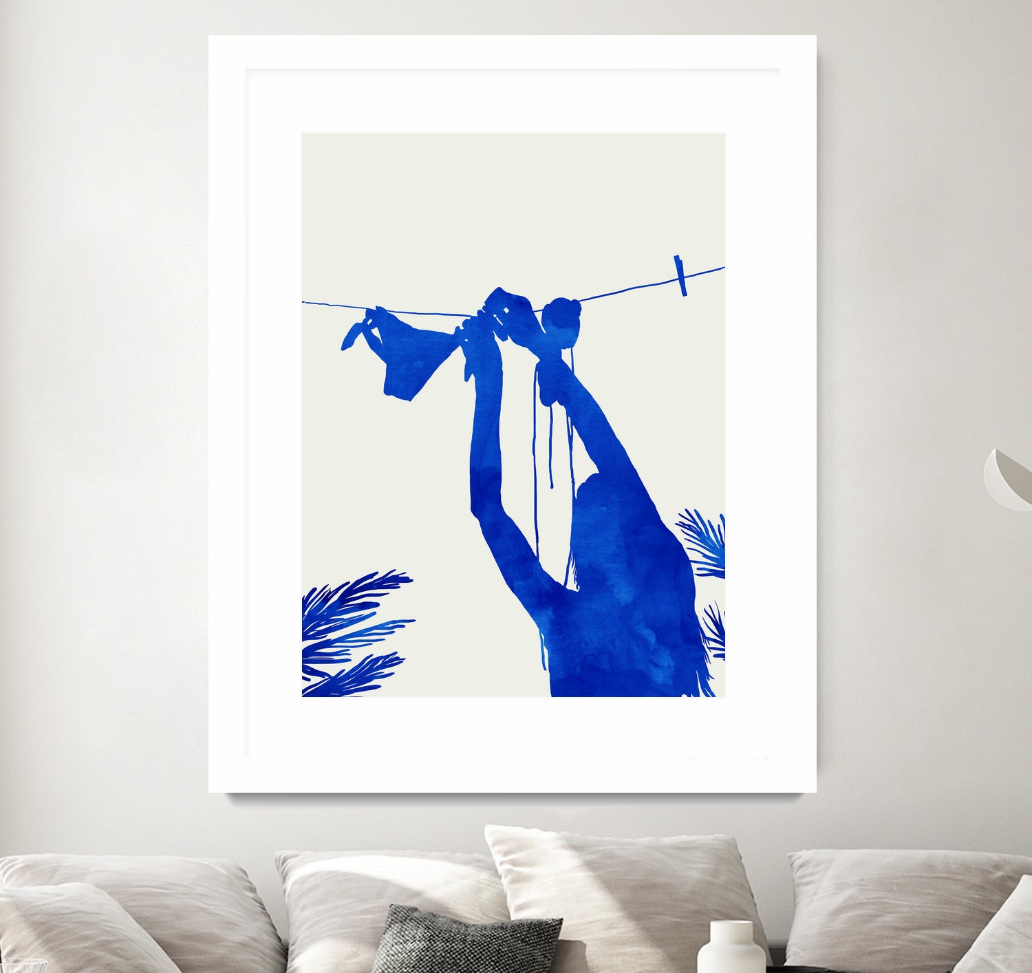 Blue Nude Vacay Matisse by Uma Gokhale on GIANT ART - blue digital painting