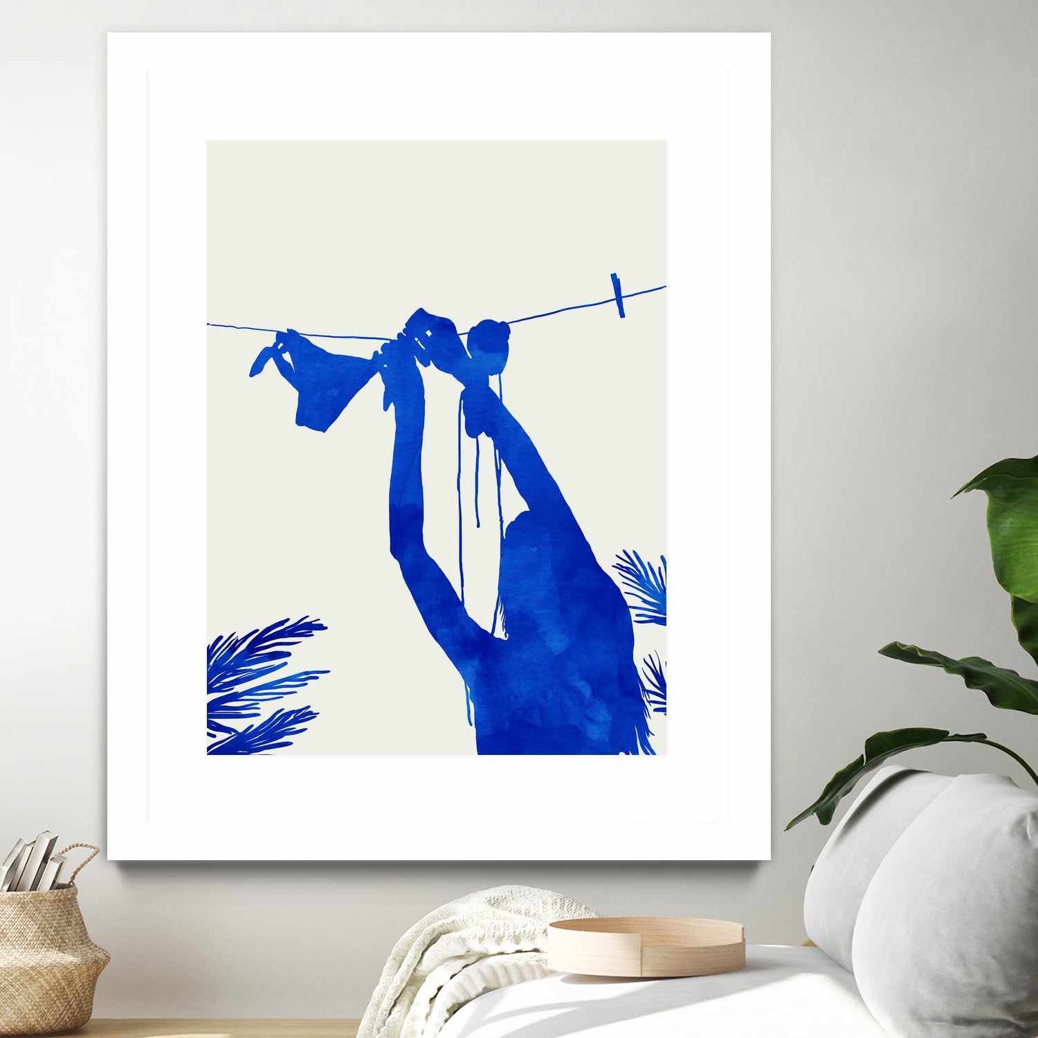 Blue Nude Vacay Matisse by Uma Gokhale on GIANT ART - blue digital painting